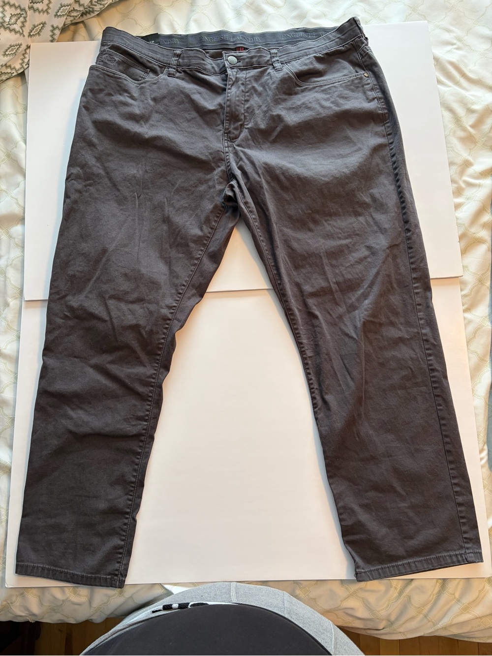 English Laundry Black and Brown Waistband Casual Trousers